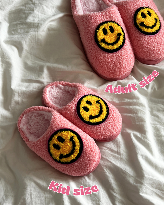 PANTOUFLES ENFANT PINK SMILEY